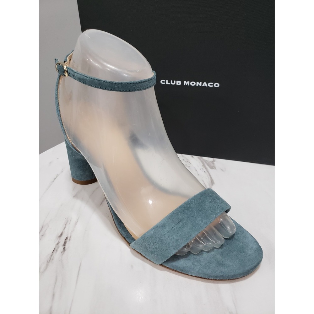 NEW Club Monaco Gabieh Women Heeled Sandals Size 10 Blue Lagoon EURO 40